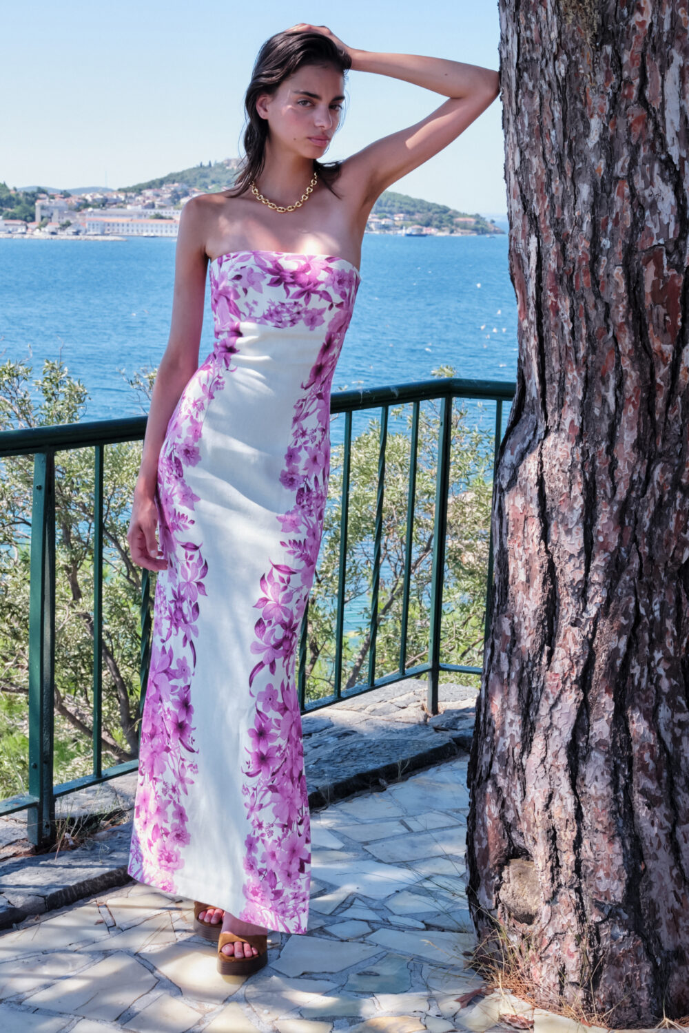 Editorial Picture of Dahlia Maxi Dress 2 Front View The Recto Verso